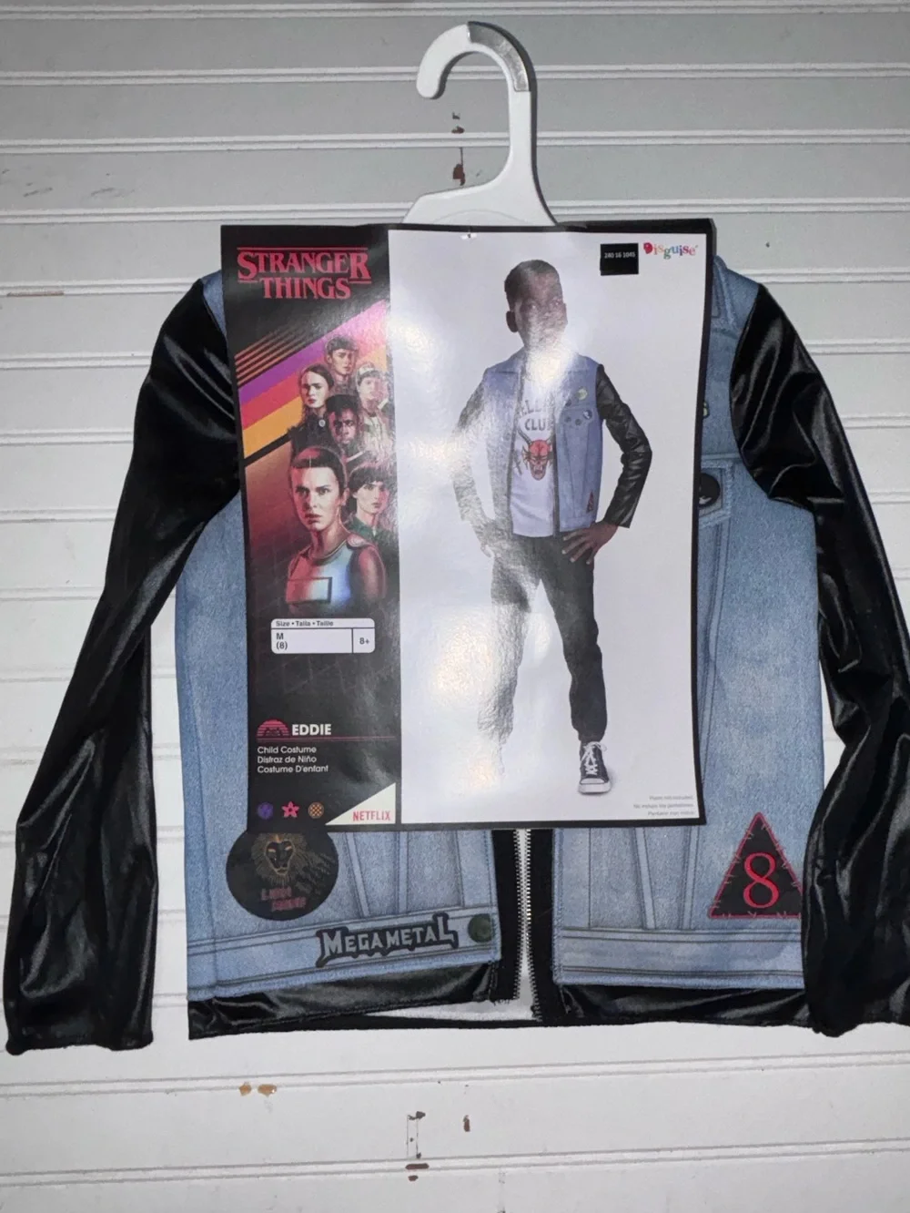 Stranger Things Eddie Hellfire Club Jacket Costume Cosplay Child M (8) - Picture 3 of 14
